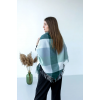 Велика зелена кашемірова хустка косинка в клітину CASHMERE